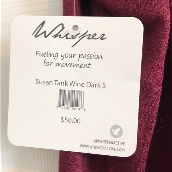 Burgundy Whisper Workout Tank Top - Picture 4 of 4